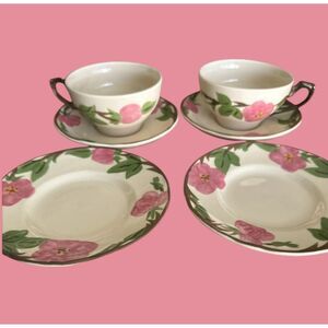 Franciscan Desert Rose 2 x 3-Piece Place Settings | Cup Saucer 6" Plate Set USA
